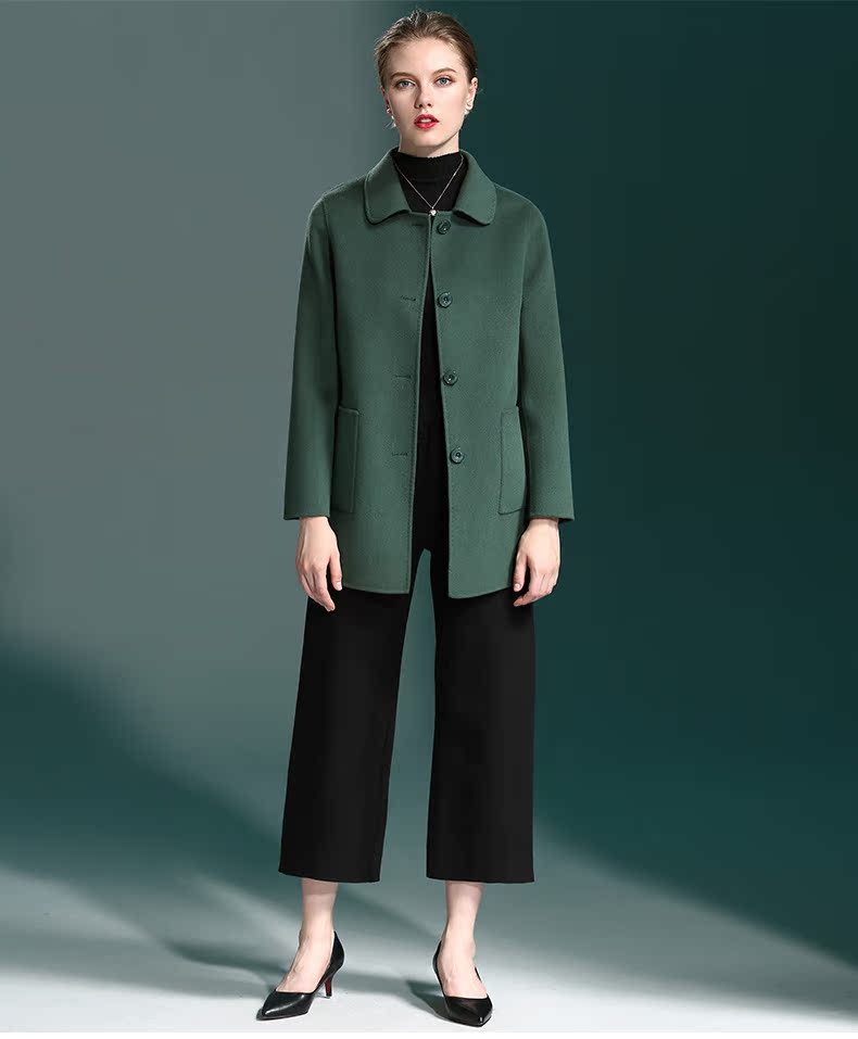 Áo khoác cashmere hai tuổi và trung niên nữ mùa thu và mùa đông mẹ tải áo len ngắn đoạn 2018 mới cỡ lớn cộng với phân bón áo bò nữ đẹp
