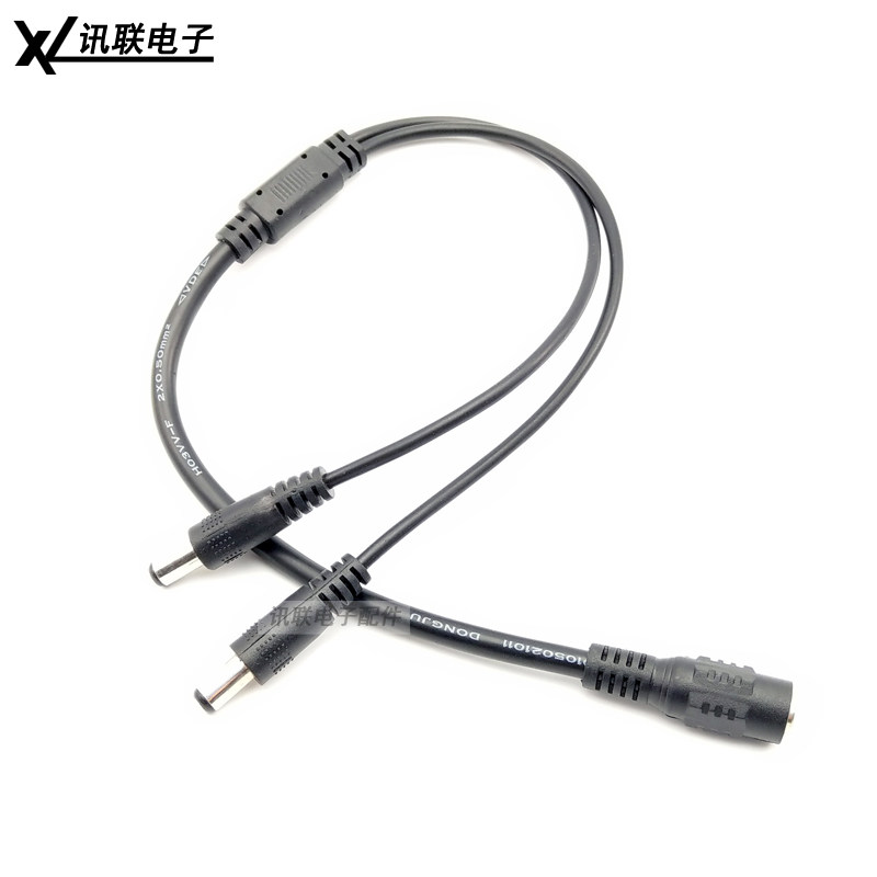 1 minute 2DC line thick wire diameter straight flow joint head 5 5 2 1 plug 12V DC centralized power supply power 1 drag 2