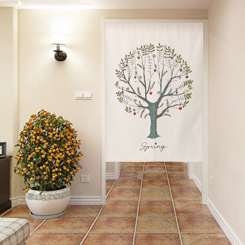 Nordic Cloth Art Door Curtain Briefs Partition Windows European Style Home Bedroom Curtain dressing room Toilet Free of perforated half-curtain