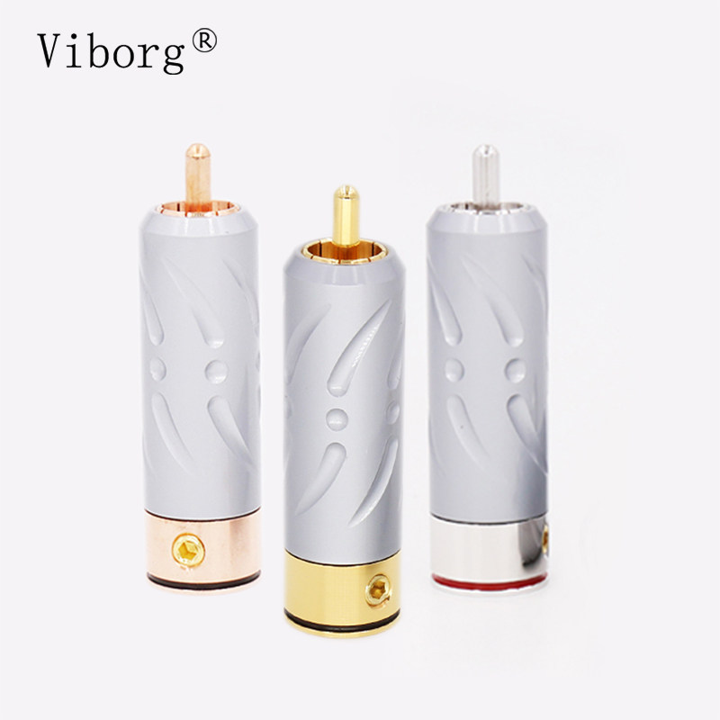Viborg Vibrag VR109 Pure Pure Purple Copper Platinum RCA Plug Hair Heat RCA Lotus Head Line