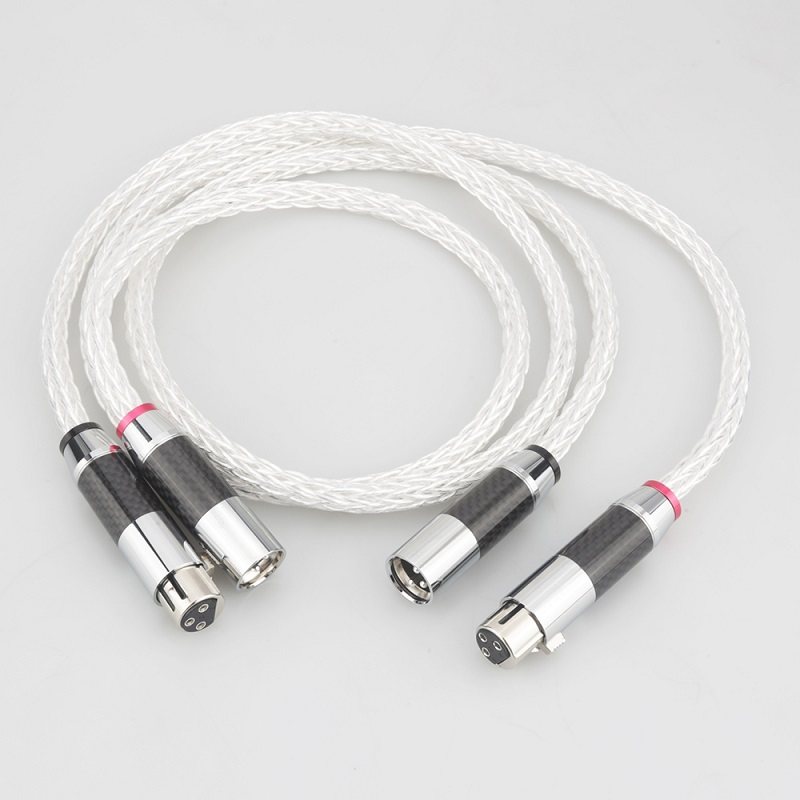 8AG single crystal silver XLR Carnon public to mother sound balance line HiFi Mixer microphone Line audio line