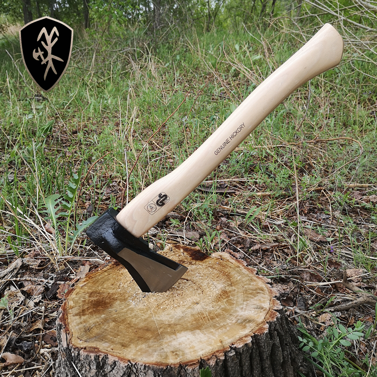 Chopping axe professional splitting axe splitting wood axe high carbon steel axe forging outdoor axe imported walnut wood handle to send axe set