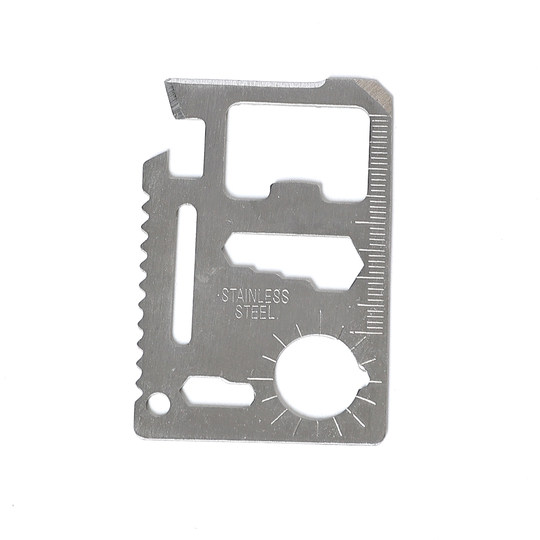 户外便携式军卡刀野外生存装备救生卡多功能随身金属迷你露营工具