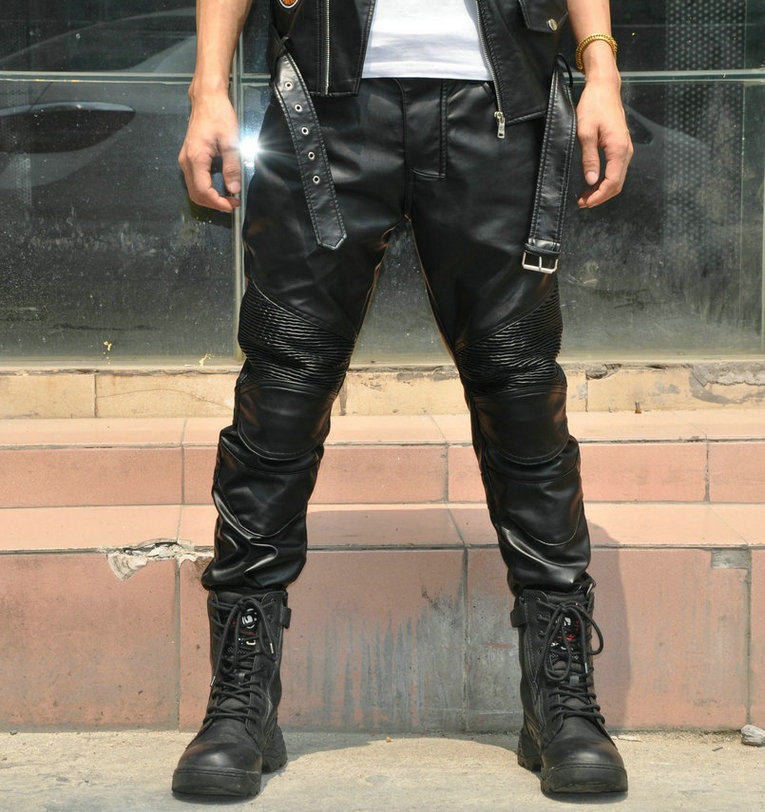 VOLERO motorcycle rider straight barrel riding pants anti-wrestling pants motorcycle waterproof windproof leather pants