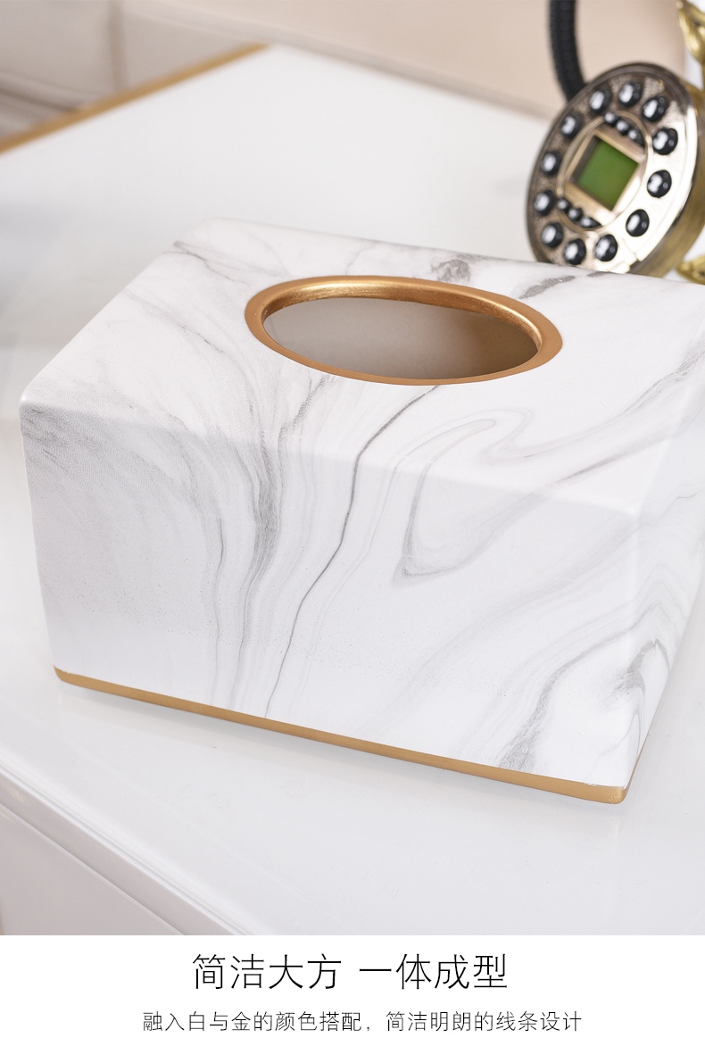 Jane 's light much wind marble ceramic pump cartons with I sitting room, dining - room with decorative napkin tissue box