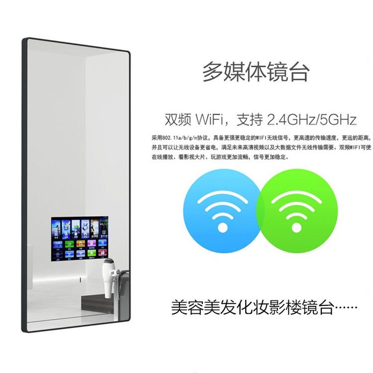 Net Red Beauty Hairdressing Salon Mirror Desk Multimedia Hairdresse Shop Mirror Desk Hair Salon Special Haircut Mirror Brief Floor Mirror