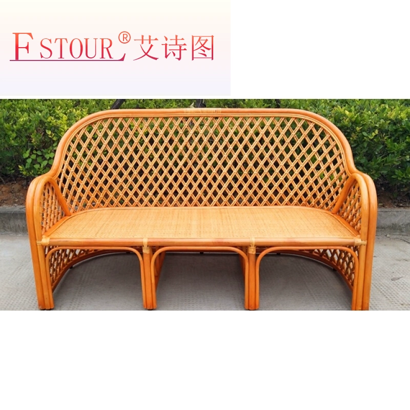 Sofa mây Phòng khách giản dị đơn giản Wicker ghế sofa Đôi ba người kết hợp đồ nội thất mây Cam ba - Nội thất văn phòng