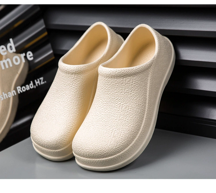 Giày Đầu Bếp Nam Mùa Xuân Slip-on Giày Da Lười Nam Chống Trơn Trượt Chống Thấm Nước Và Chống Dầu Làm Việc Nhà Bếp ngón Chân Cây Lau Nhà