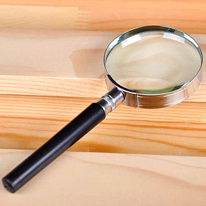 8 times full metal handheld old reading magnifying glass to read high definition optical glass 90mm large mirror sheet only-Taobao