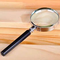 8x all-metal handheld reading magnifying glass for the elderly to read newspapers HD optical glass 90mm large mirror single pack