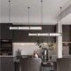 Danish Designer Restaurant Chandelier, Creative Post-Modern Bar Counter, Hotel Dining Table, Long Glass Italian Minimalist Art