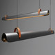 Minimalist Restaurant Chandelier New Model Light Luxury Black Island Bar Office Extra-Long 2m Front Desk Linear Light