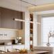 Danish Designer Restaurant Chandelier, Creative Post-Modern Bar Counter, Hotel Dining Table, Long Glass Italian Minimalist Art