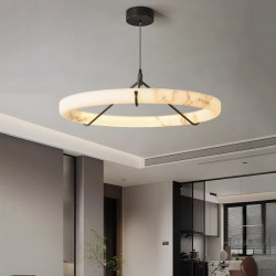 Italian-Style Light Luxury Living Room Chandelier, Modern Minimalist Personality, Imitation Marble Villa Duplex Main Light, Grand Lobby, High-End