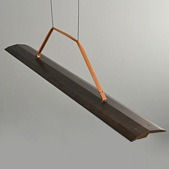 American Cerno Penna Vintage Solid Wood Restaurant Chandelier, Linear Island Bar Counter Desk Study Lamp