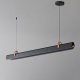 Minimalist Restaurant Chandelier New Model Light Luxury Black Island Bar Office Extra-Long 2m Front Desk Linear Light