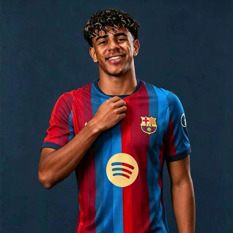 2627 New Season Barcelona Home Jersey Barcelona Gavi Lewandowski Pedri De Jong Yamal Football Uniform
