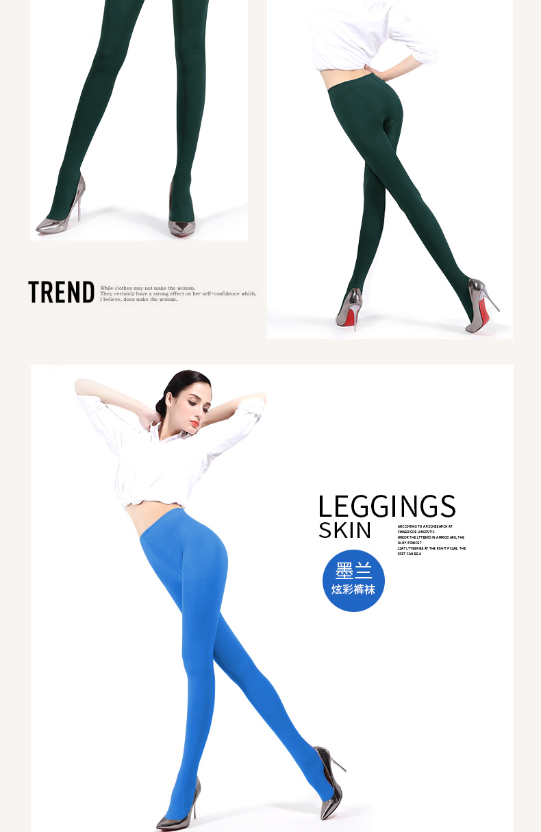 Vớ Nam Cực vớ mùa xuân và mùa thu dày màu kẹo nhung quần legging vớ nữ chân tất trắng