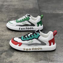 Summer Men Shoes 2022 New Breathable Mesh Fabric Sports Casual Shoes 100 hitch Han version Low Gang Collage Thick Underfloor Shoes