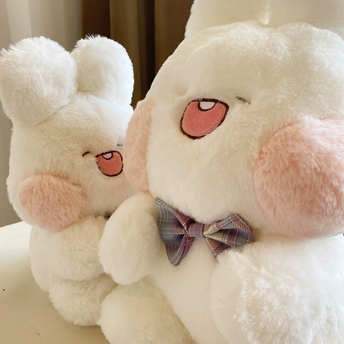 Плюшевый кролик, игрушка для сна, милая тряпичная кукла, белый кролик, подарок на день рождения