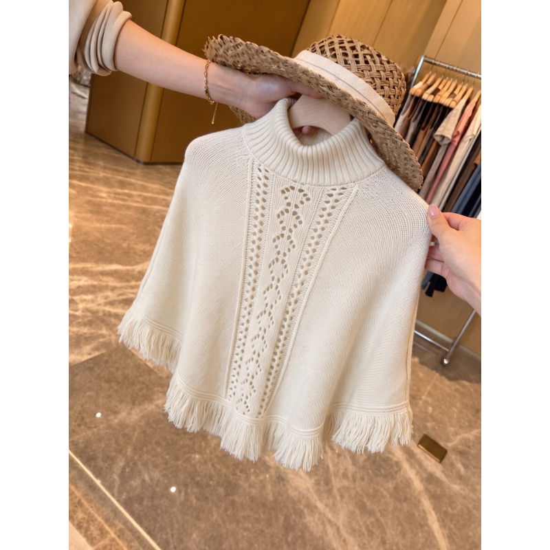 Painting Sheep Autumn/Winter 80S Retro Revival Alpaca Wool Knitted Cape