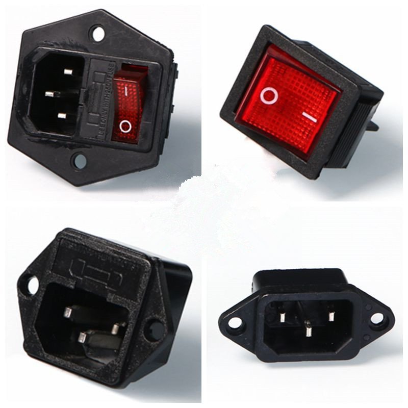 Mahjong machine power switch Power cord socket Mahjong machine switch multi-function three-in-one switch Mahjong table accessories