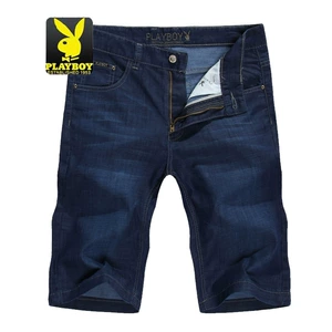 Playboy mùa hè phần mỏng quần short nam denim của nam giới thường jeans năm quần hot quần nam quần