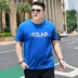 Áo thun nam tay ngắn Cổ tròn cotton rộng nửa tay mỏng phần mỡ cộng với phân bón XL đáy áo T-shirt mùa hè béo