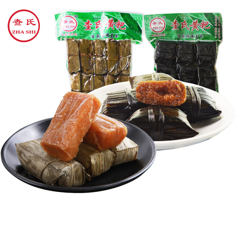 Cha's Huangba 360g Sichuan Yibin Special production of bamboo leaves cake rich oil yellow-glutinous rice cake Traditional Pastry Snack Snack