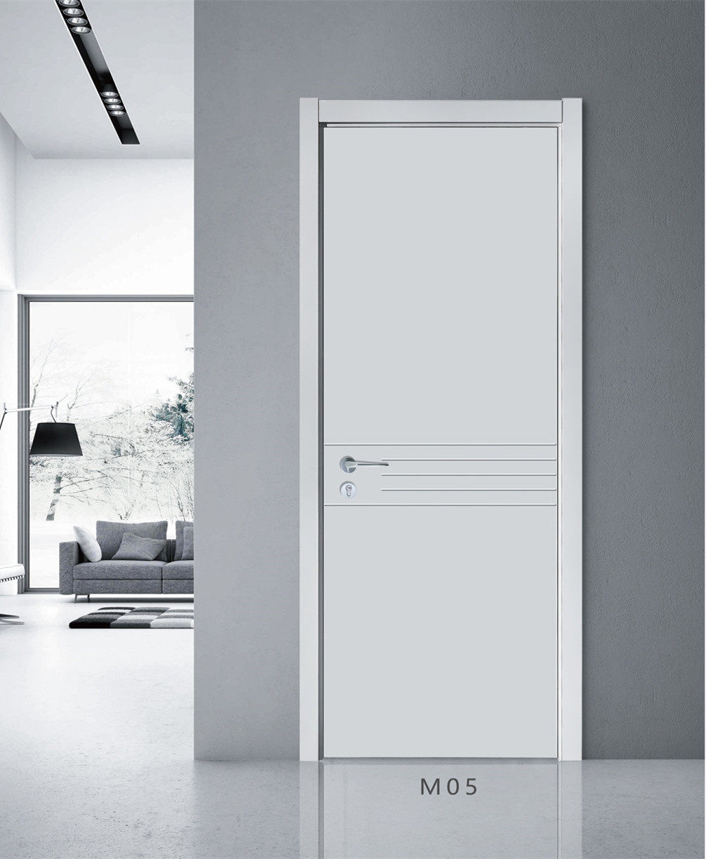 Open-open wood door solid wood composite without paint door -M05