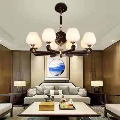 Super class LED new Chinese chandelier living room lamp simple atmosphere Chinese style bedroom study dining room lamp home