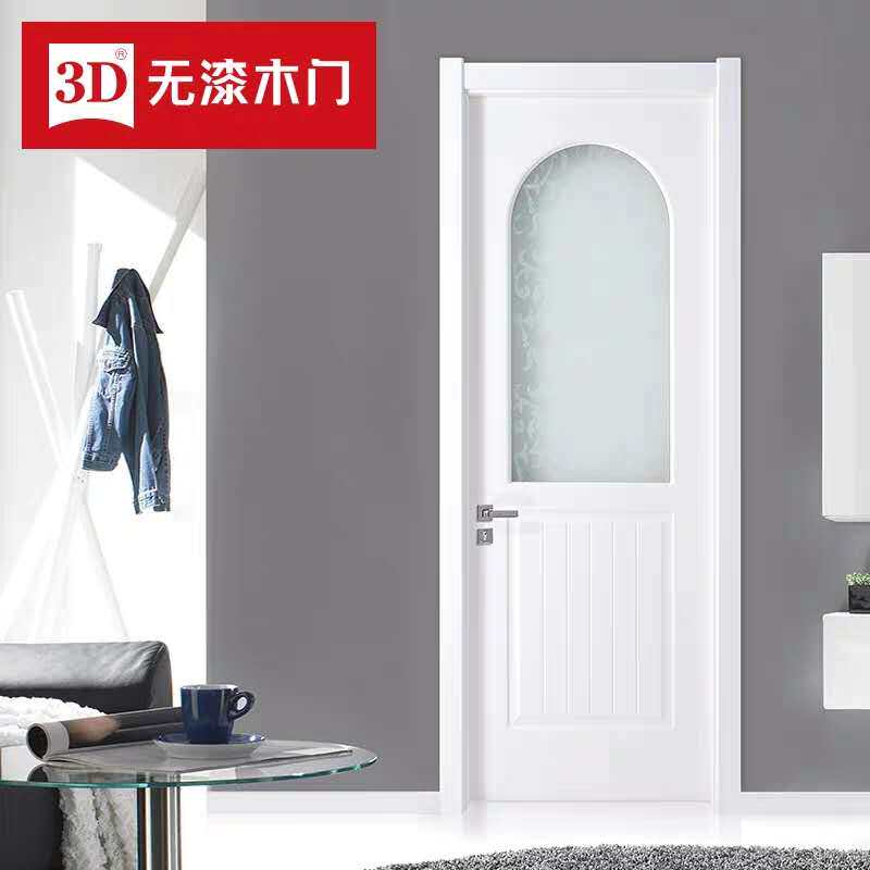 3D wooden door solid wood composite D-631B