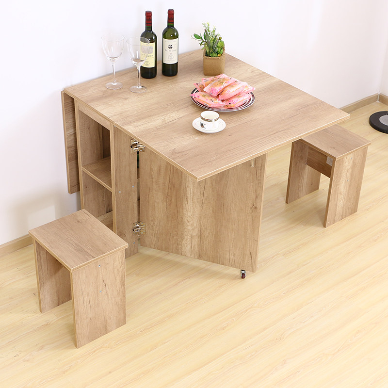 Willwind Crewable folding table One table Four-stool Provincial space Multi-flower, modern minimalist Dining Room Furniture