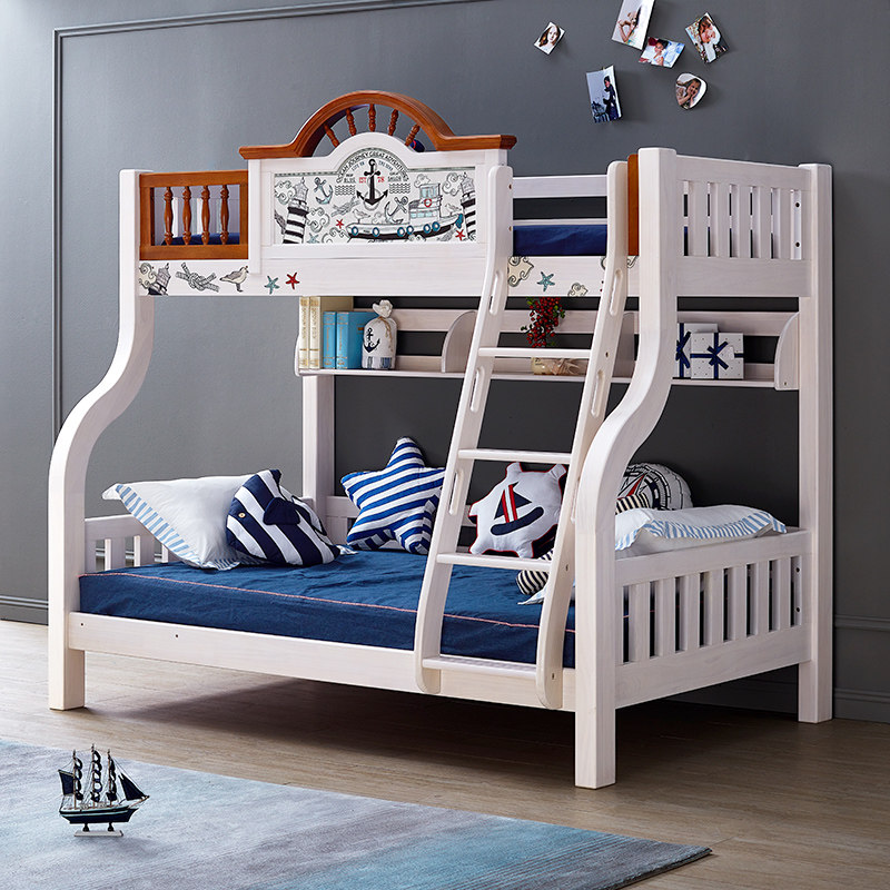 I love my home solid wood nautical century honey color up and down bed men and women