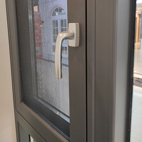 The Oleno balcony window with a view of the