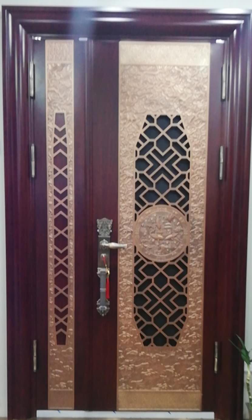 Buyang security door lotus fish