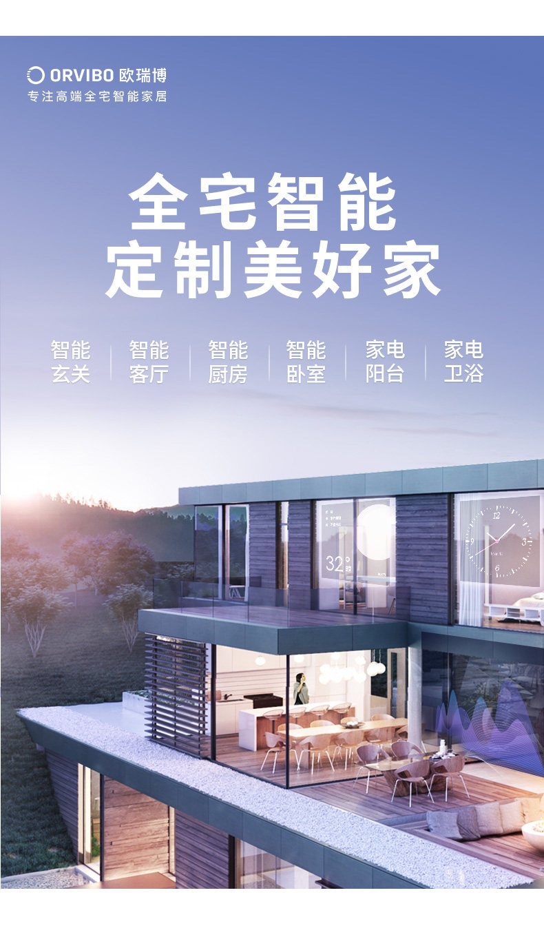 UIOT Full House Smart Home Custom System Solution Security Dry video curtain motor suit