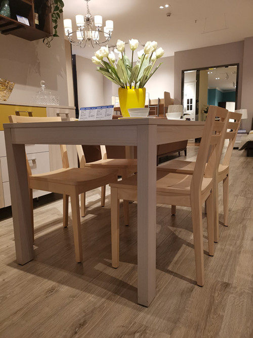 Bodybuilding furniture dining table and chairs combined modern minimalist rectangular plate-type one-table four-chair dining room table DT21102