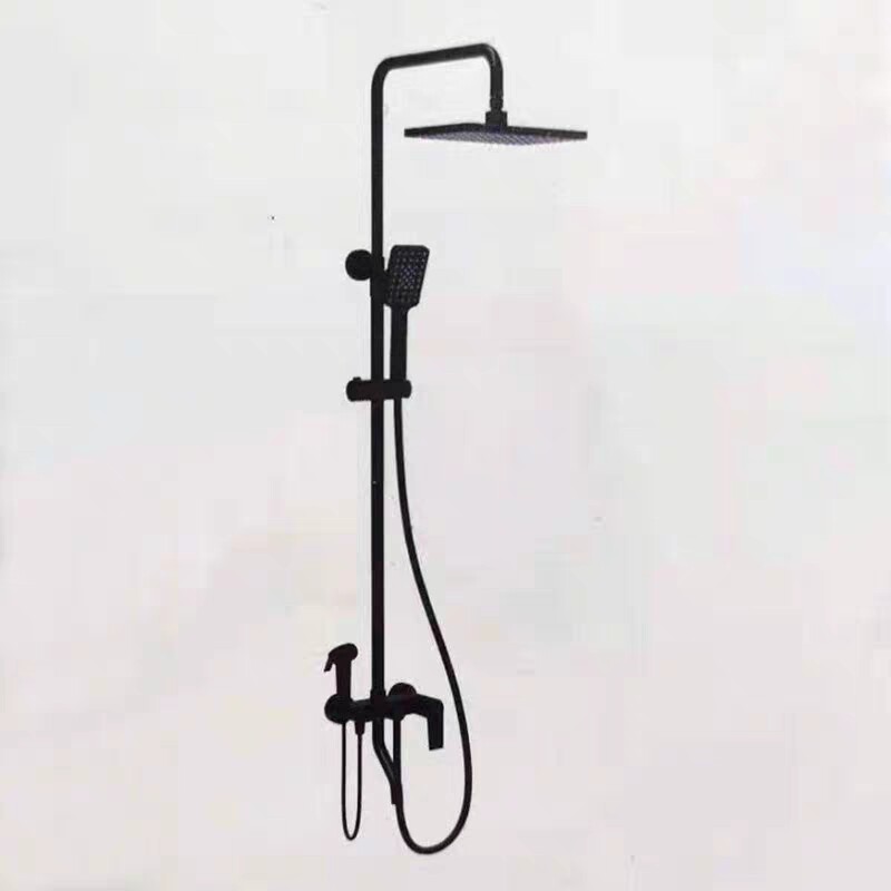 Anhua Bathroom Black Lift With Spray Gun Four Water Shower