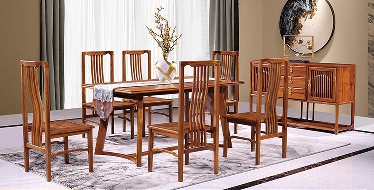 Uyama Lin Grapewood New Chinese Epiphany Table Long Dining Table CH-T09J-A Dining Chair