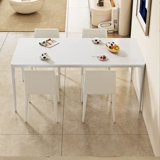 毕斐尔 Чисто белый обеденный стол из сланца Inno, минималистичный белый стол из алюминиевого сплава, маленькая квартира, современный простой кремовый стиль