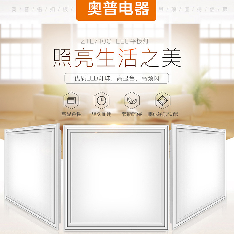 Oop Kitchen Necropolis Suspended Ceiling Flat flat lamp ZTL710G white