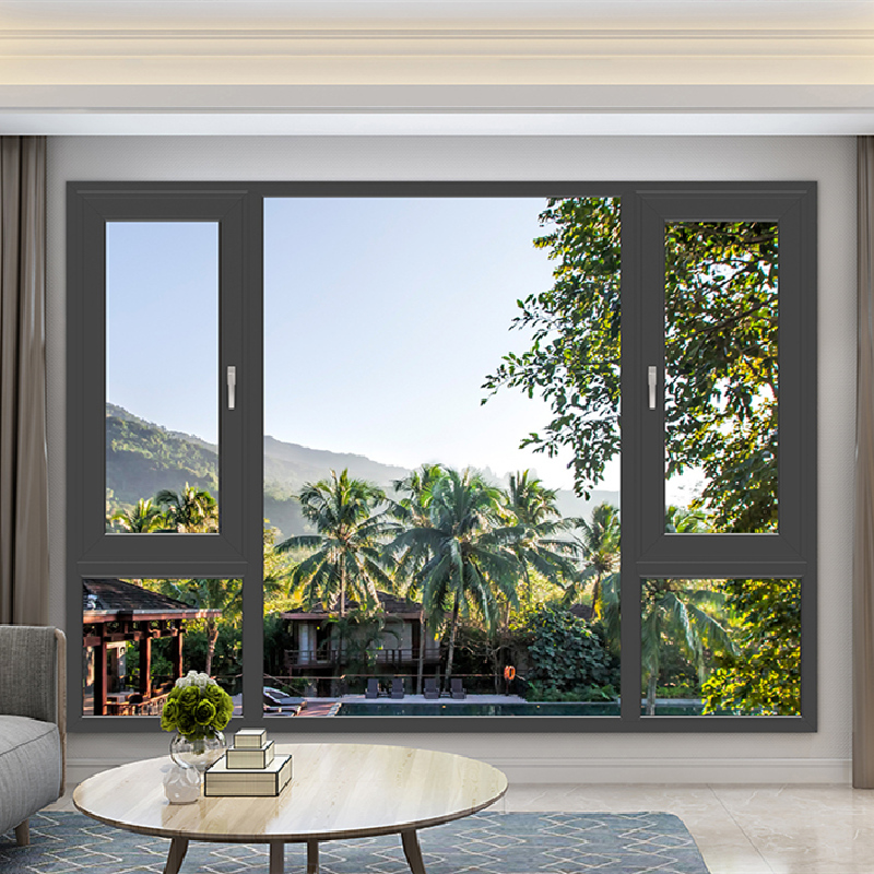 New Hao Xuan Bercui Series Broken Bridge Doors And Windows Sealing Balcony Soundproofing Aluminum Alloy Casement Windows Custom