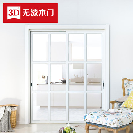 3D without lacquered wooden door Ramen Y-6332