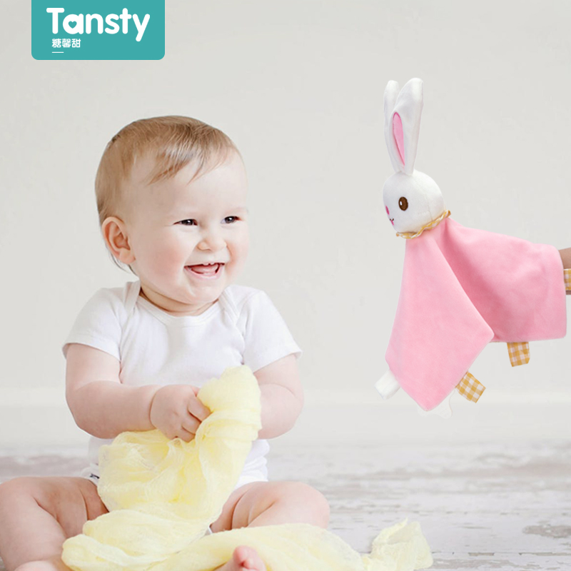 The baby can enter the baby sleeping artifact newborn plush doll 0-1 year old hand puppet sleep toy