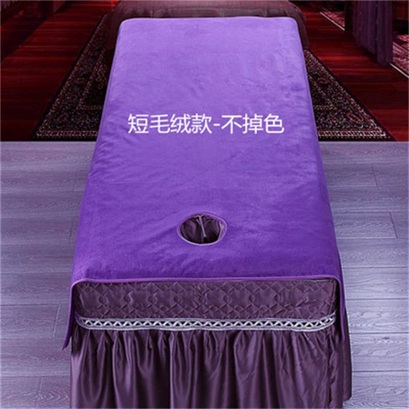 Thẩm mỹ viện khăn trải giường làm đẹp khăn trải giường nhung san hô ngắn sang trọng với lỗ massage tấm cộng với điều trị nhung ga trải giường có lỗ - Khăn trải giường ga giường everon