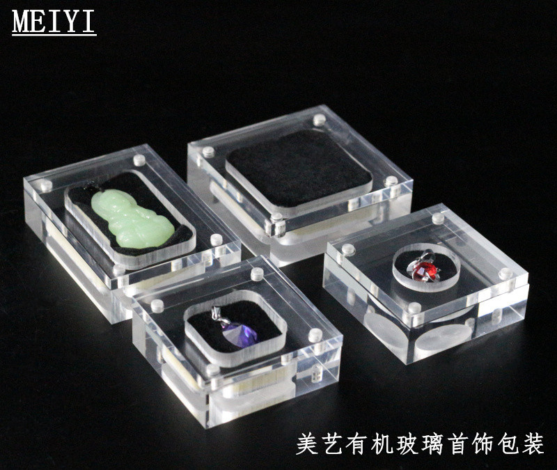 Granular Diamond Price Display Box Acrylic Magnet Box Jewelry Gemstone Crystal Display Box Plexiglass Display Stand