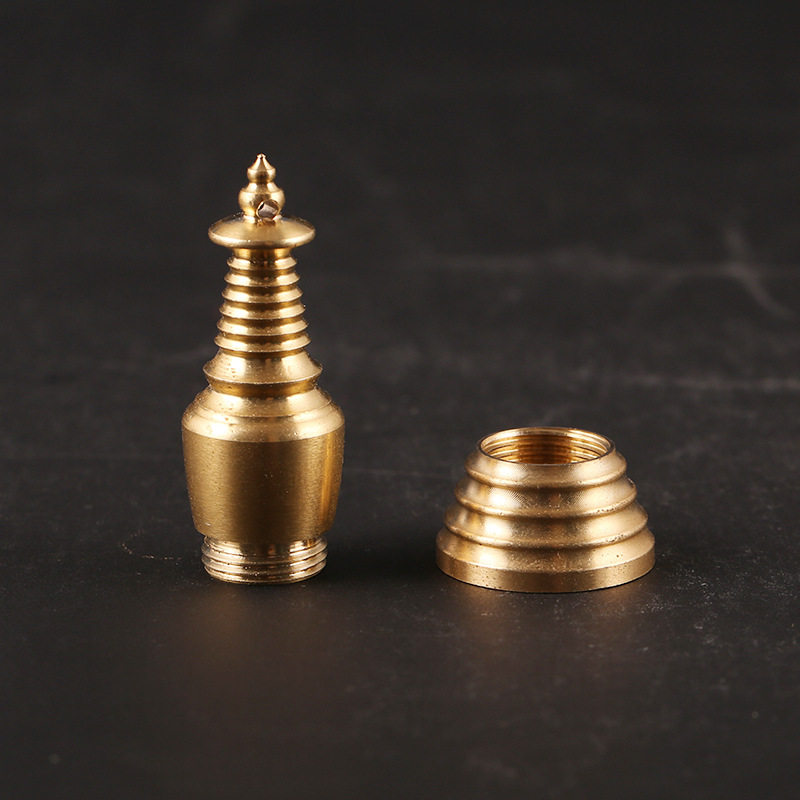 Pure copper Wutai Tower Grand White Tower Pagoda Pagoda Swaying Pieces K Bodhi Hills Dress Tibetan Scripta Guau Bottle