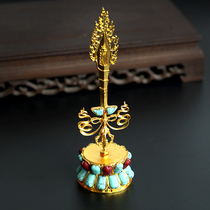 Tibetan Buddhist supplies Manjushri wisdom sword ornaments Vajra Dharma Instrument Tantric alloy inlaid with colored beads