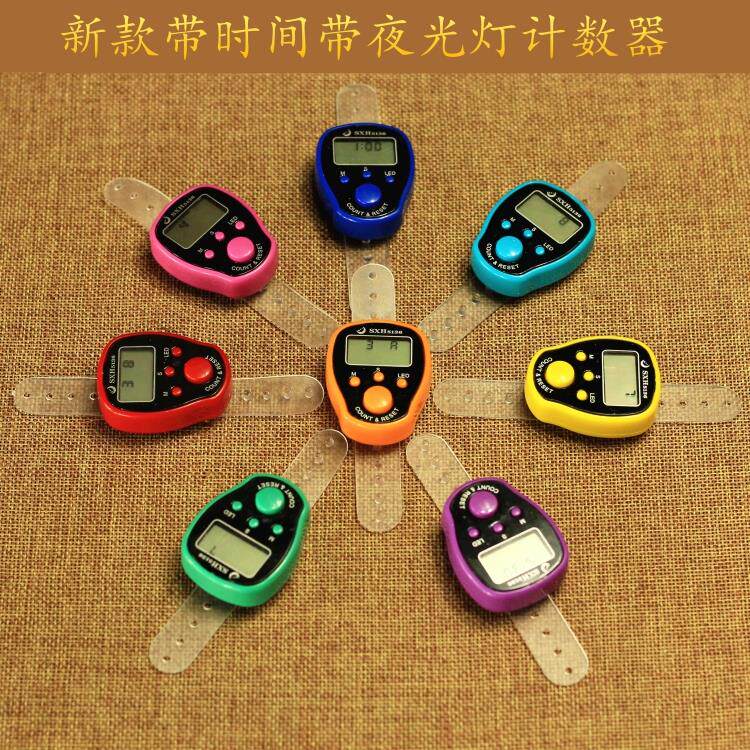 New LED light whole 100 reported sound ring style Buddha Night Light Counter Finger Electronic Counter Points